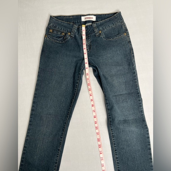 Women's Straight Hydraulics Jeans Size 9/10 Stretch 32X29 Medium Wash - Picture 7 of 9
